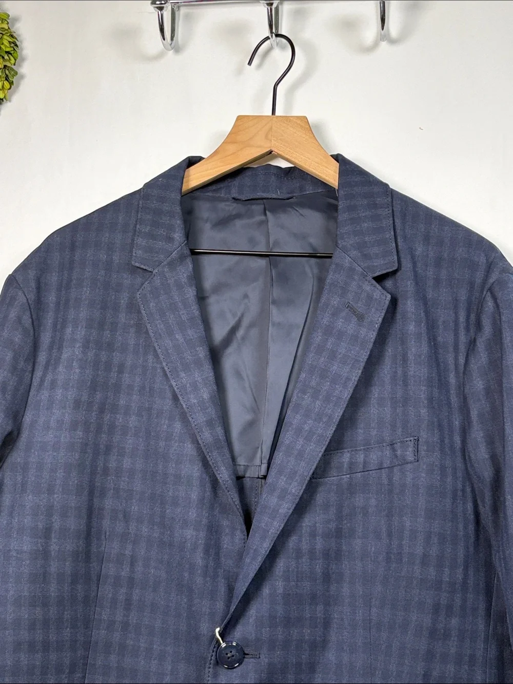 ARMANI EXCHANGE A/X New Men's Navy Grid Two Button Blazer size 46